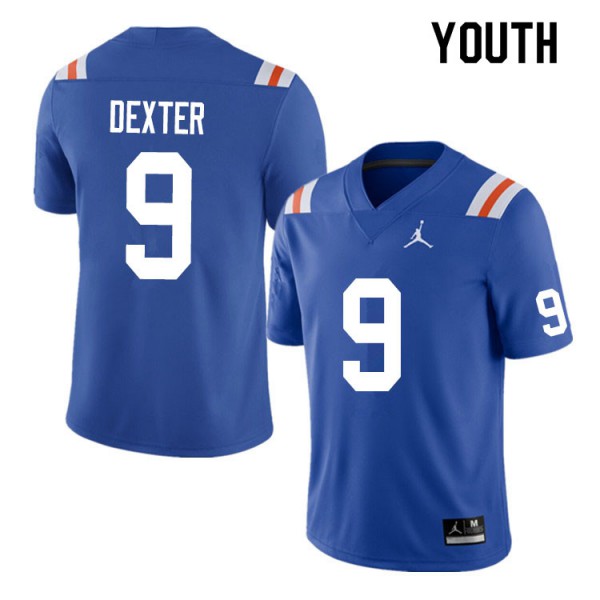Youth #9 Gervon Dexter Florida Gators College Football Jerseys Throwback